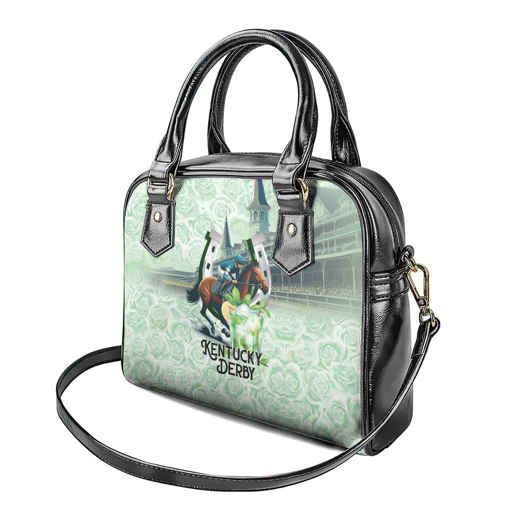 Kentucky Horse Racing Shoulder Handbag Mint Julep Run For The Roses Art
