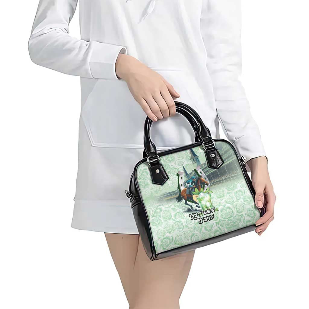 Kentucky Horse Racing Shoulder Handbag Mint Julep Run For The Roses Art