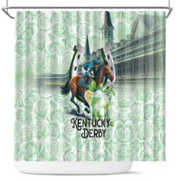 Kentucky Horse Racing Shower Curtain Mint Julep Run For The Roses Art