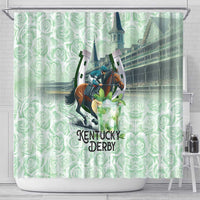 Kentucky Horse Racing Shower Curtain Mint Julep Run For The Roses Art