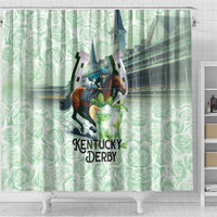 Kentucky Horse Racing Shower Curtain Mint Julep Run For The Roses Art