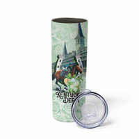 Kentucky Horse Racing Skinny Tumbler Mint Julep Run For The Roses Art