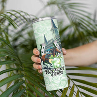 Kentucky Horse Racing Skinny Tumbler Mint Julep Run For The Roses Art