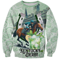 Kentucky Horse Racing Sweatshirt Mint Julep Run For The Roses Art