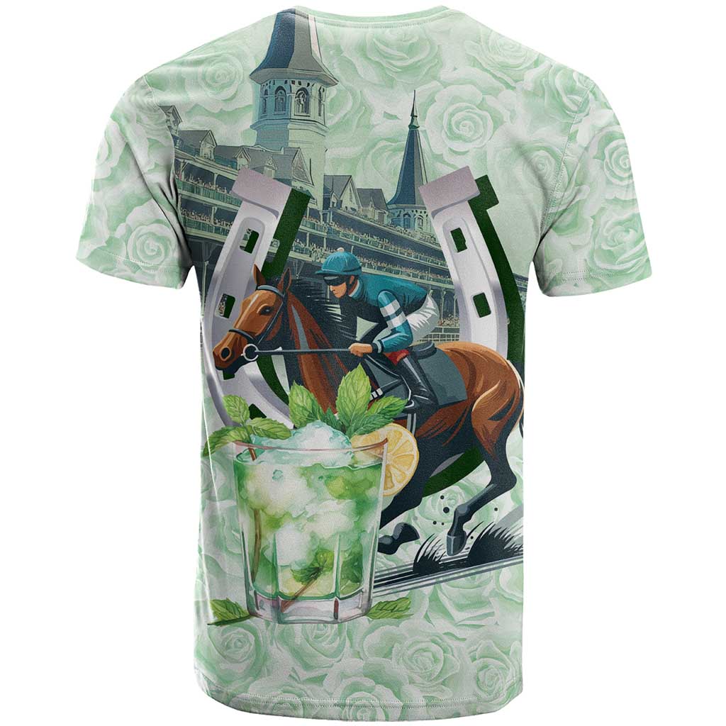 Kentucky Horse Racing T Shirt Mint Julep Run For The Roses Art