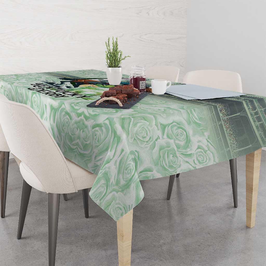 Kentucky Horse Racing Tablecloth Mint Julep Run For The Roses Art