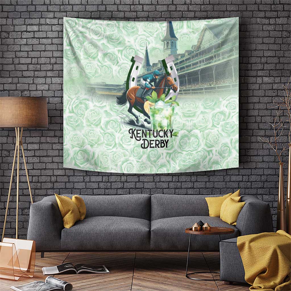 Kentucky Horse Racing Tapestry Mint Julep Run For The Roses Art