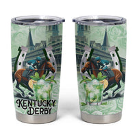 Kentucky Horse Racing Tumbler Cup Mint Julep Run For The Roses Art