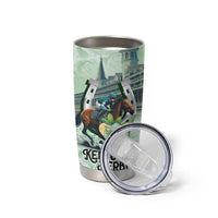 Kentucky Horse Racing Tumbler Cup Mint Julep Run For The Roses Art