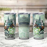 Kentucky Horse Racing Tumbler Cup Mint Julep Run For The Roses Art