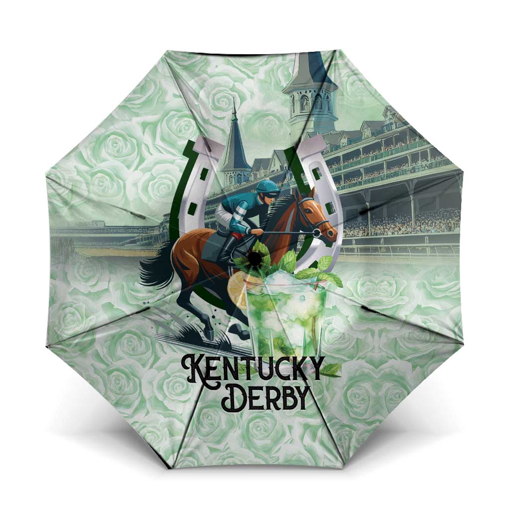 Kentucky Horse Racing Umbrella Mint Julep Run For The Roses Art