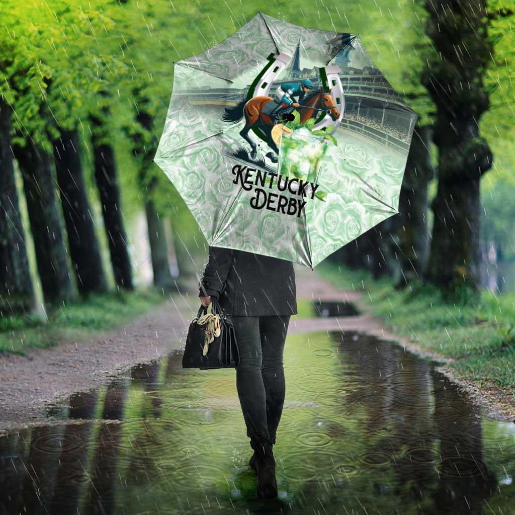 Kentucky Horse Racing Umbrella Mint Julep Run For The Roses Art