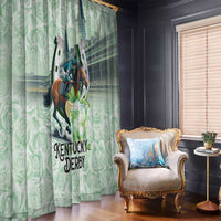 Kentucky Horse Racing Window Curtain Mint Julep Run For The Roses Art