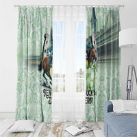 Kentucky Horse Racing Window Curtain Mint Julep Run For The Roses Art