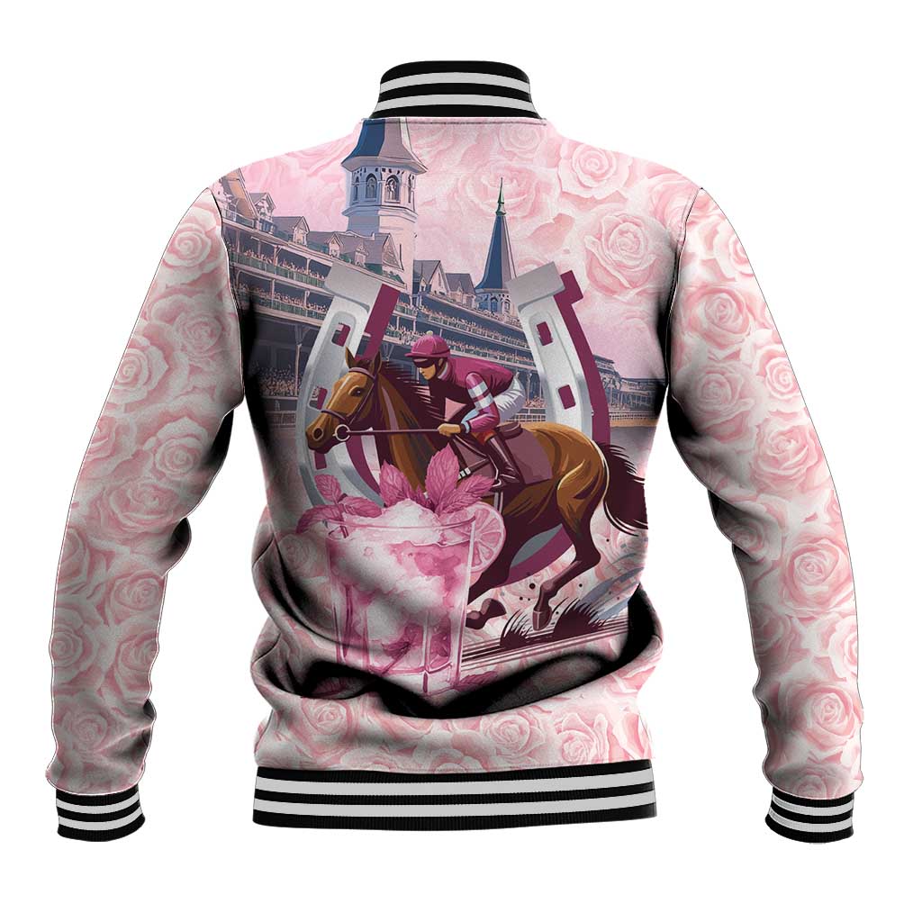 Kentucky Horse Racing Baseball Jacket Rose Run For The Roses Derby Art