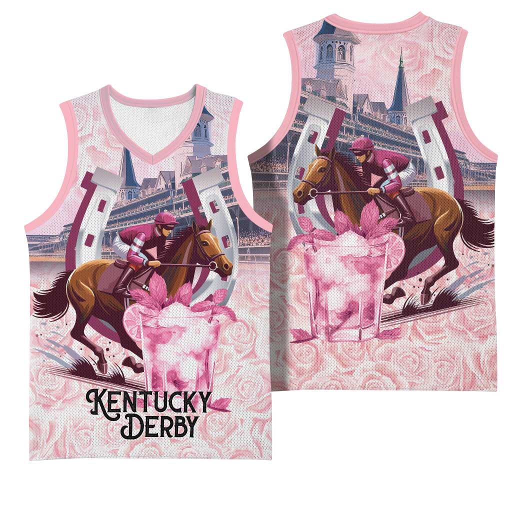 Kentucky Horse Racing Basketball Jersey Rose Run For The Roses Derby Art