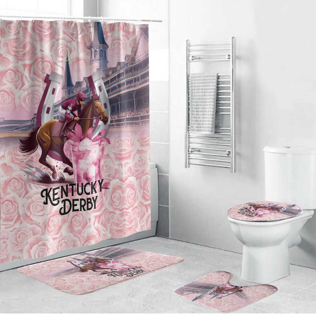 Kentucky Horse Racing Bathroom Set Rose Run For The Roses Derby Art