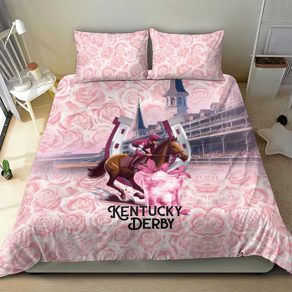 Kentucky Horse Racing Bedding Set Rose Run For The Roses Derby Art