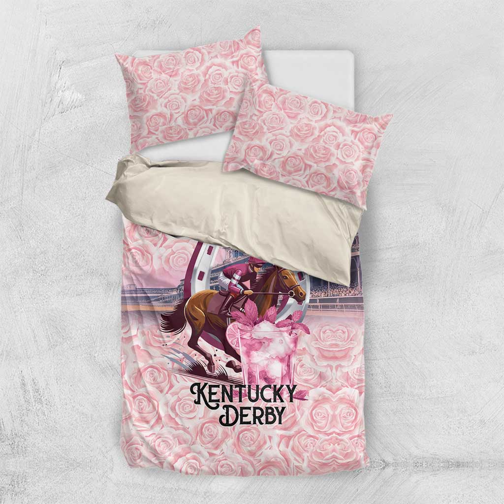 Kentucky Horse Racing Bedding Set Rose Run For The Roses Derby Art