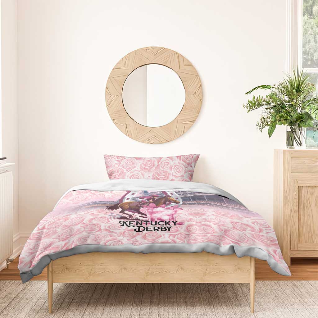 Kentucky Horse Racing Bedding Set Rose Run For The Roses Derby Art