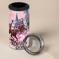 Kentucky Horse Racing 4 in 1 Can Cooler Tumbler Rose Run For The Roses Derby Art