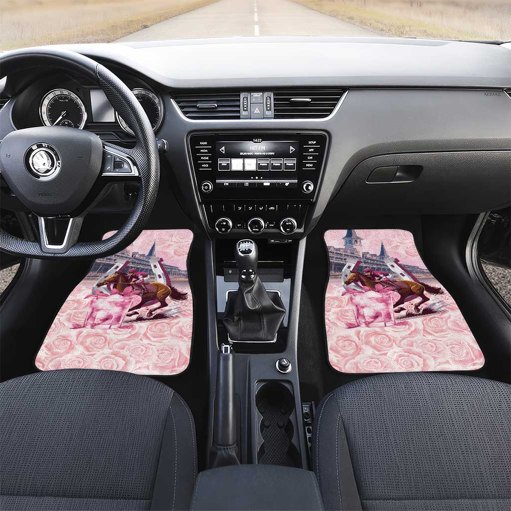 Kentucky Horse Racing Car Mats Rose Run For The Roses Derby Art