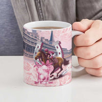 Kentucky Horse Racing Ceramic Mug Rose Run For The Roses Derby Art