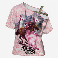 Kentucky Horse Racing Cross Shoulder Shirt Rose Run For The Roses Derby Art
