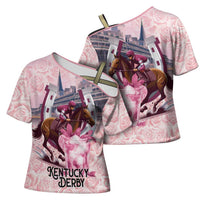 Kentucky Horse Racing Cross Shoulder Shirt Rose Run For The Roses Derby Art