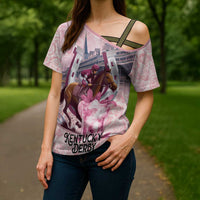 Kentucky Horse Racing Cross Shoulder Shirt Rose Run For The Roses Derby Art