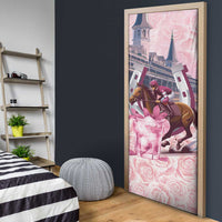 Kentucky Horse Racing Door Cover Rose Run For The Roses Derby Art