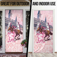Kentucky Horse Racing Door Cover Rose Run For The Roses Derby Art