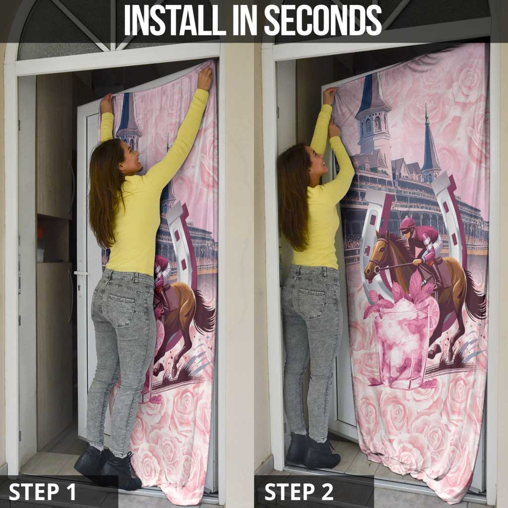 Kentucky Horse Racing Door Cover Rose Run For The Roses Derby Art