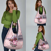 Kentucky Horse Racing Grocery Bag Rose Run For The Roses Derby Art