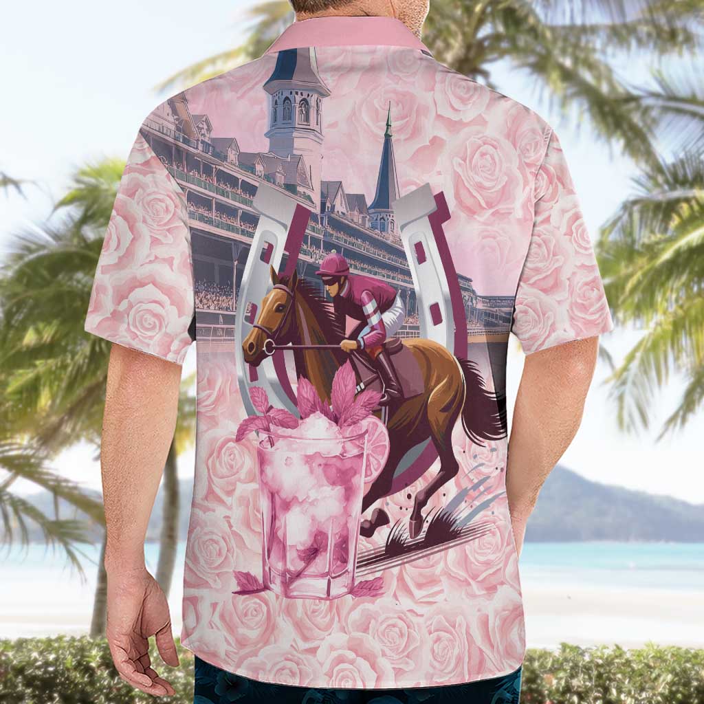 Kentucky Horse Racing Hawaiian Shirt Rose Run For The Roses Derby Art