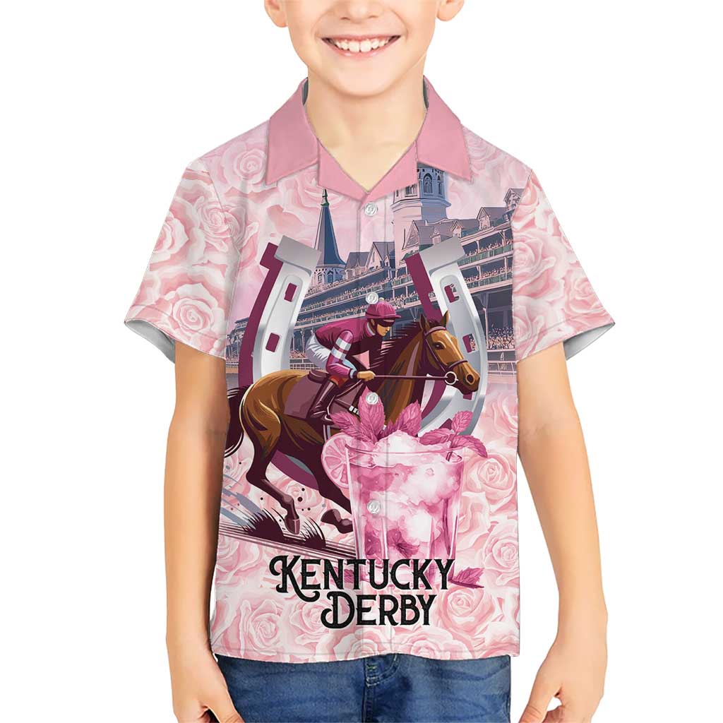 Kentucky Horse Racing Hawaiian Shirt Rose Run For The Roses Derby Art