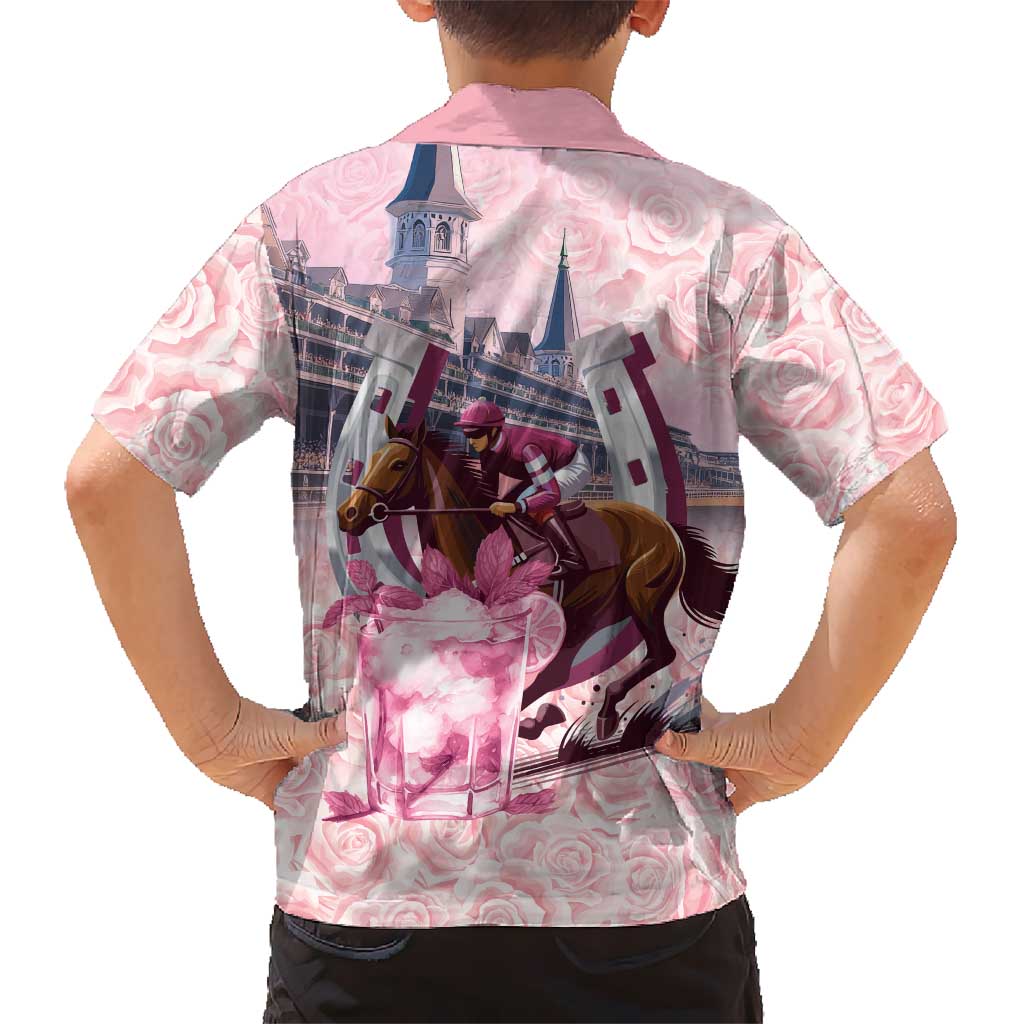 Kentucky Horse Racing Hawaiian Shirt Rose Run For The Roses Derby Art