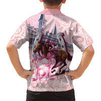 Kentucky Horse Racing Kid Hawaiian Shirt Rose Run For The Roses Derby Art