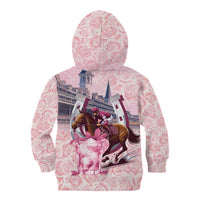 Kentucky Horse Racing Kid Hoodie Rose Run For The Roses Derby Art