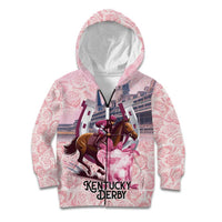 Kentucky Horse Racing Kid Hoodie Rose Run For The Roses Derby Art