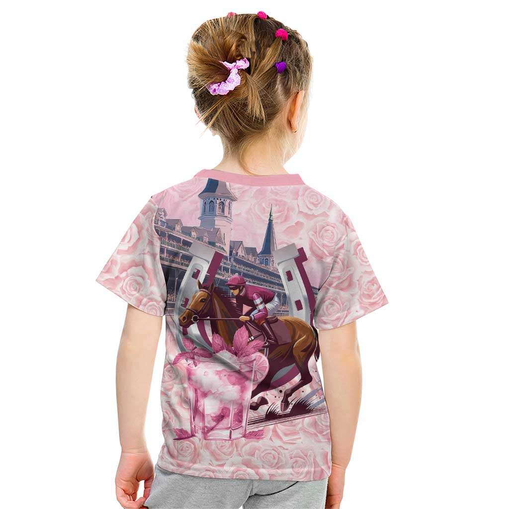 Kentucky Horse Racing Kid T Shirt Rose Run For The Roses Derby Art