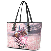 Kentucky Horse Racing Leather Tote Bag Rose Run For The Roses Derby Art