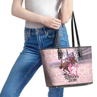 Kentucky Horse Racing Leather Tote Bag Rose Run For The Roses Derby Art