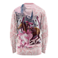 Kentucky Horse Racing Long Sleeve Shirt Rose Run For The Roses Derby Art