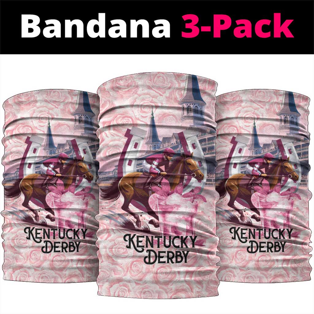 Kentucky Horse Racing Neck Gaiter Rose Run For The Roses Derby Art