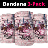 Kentucky Horse Racing Neck Gaiter Rose Run For The Roses Derby Art