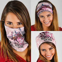 Kentucky Horse Racing Neck Gaiter Rose Run For The Roses Derby Art