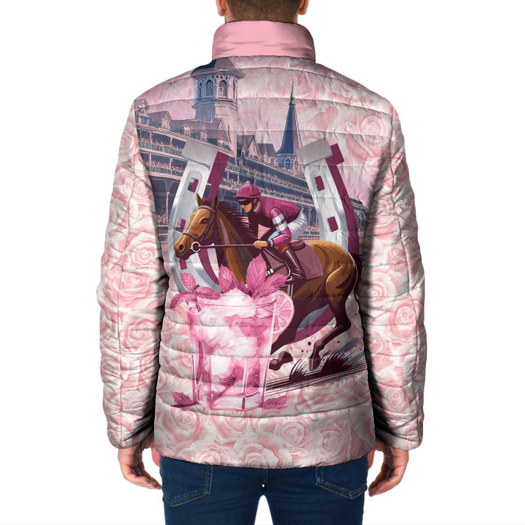 Kentucky Horse Racing Padded Jacket Rose Run For The Roses Derby Art