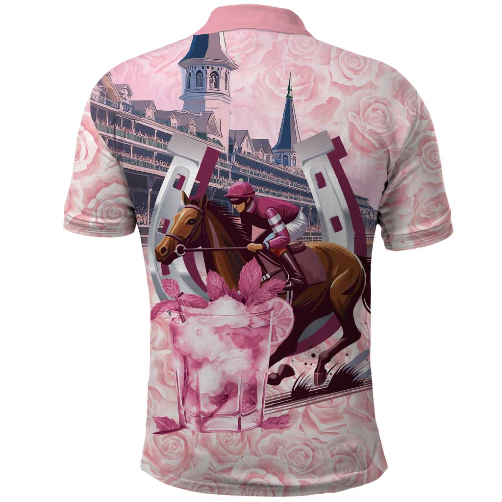 Kentucky Horse Racing Polo Shirt Rose Run For The Roses Derby Art