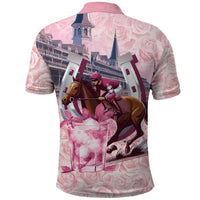 Kentucky Horse Racing Polo Shirt Rose Run For The Roses Derby Art